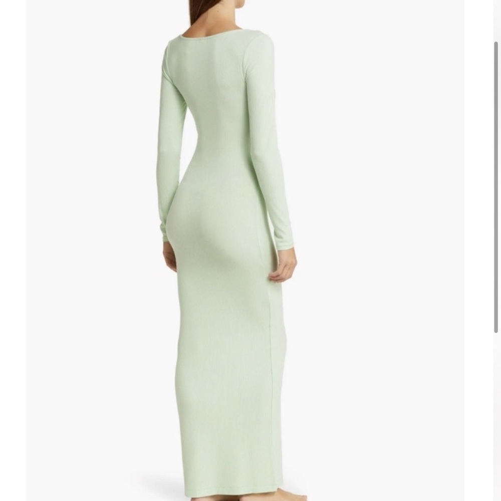 SKIMS Mint Green Long Sleeve Maxi Dress
